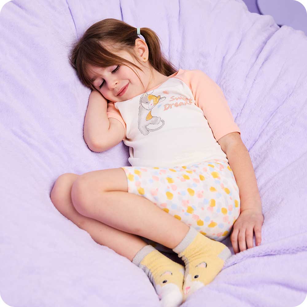 Calico Cat Shorties Pajamas - Soft Warmth