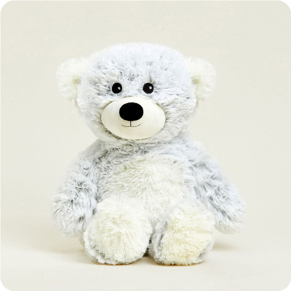 Gray Marshmallow Bear Warmies - Soft Glow
