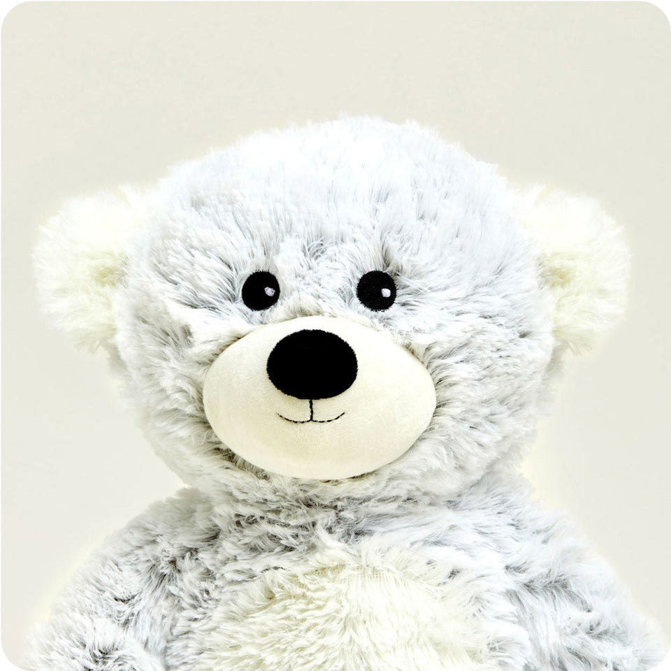 Gray Marshmallow Bear Warmies - Soft Glow