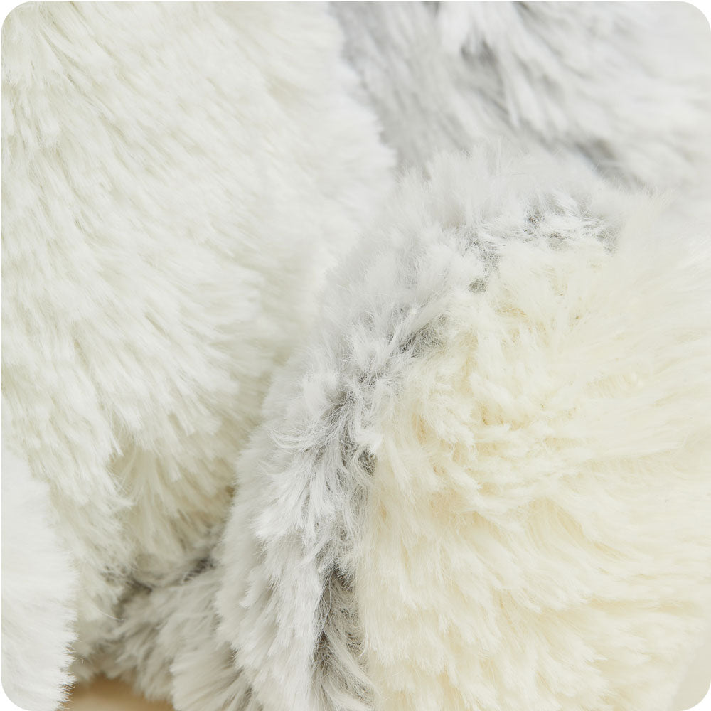Gray Marshmallow Bear Warmies - Soft Glow