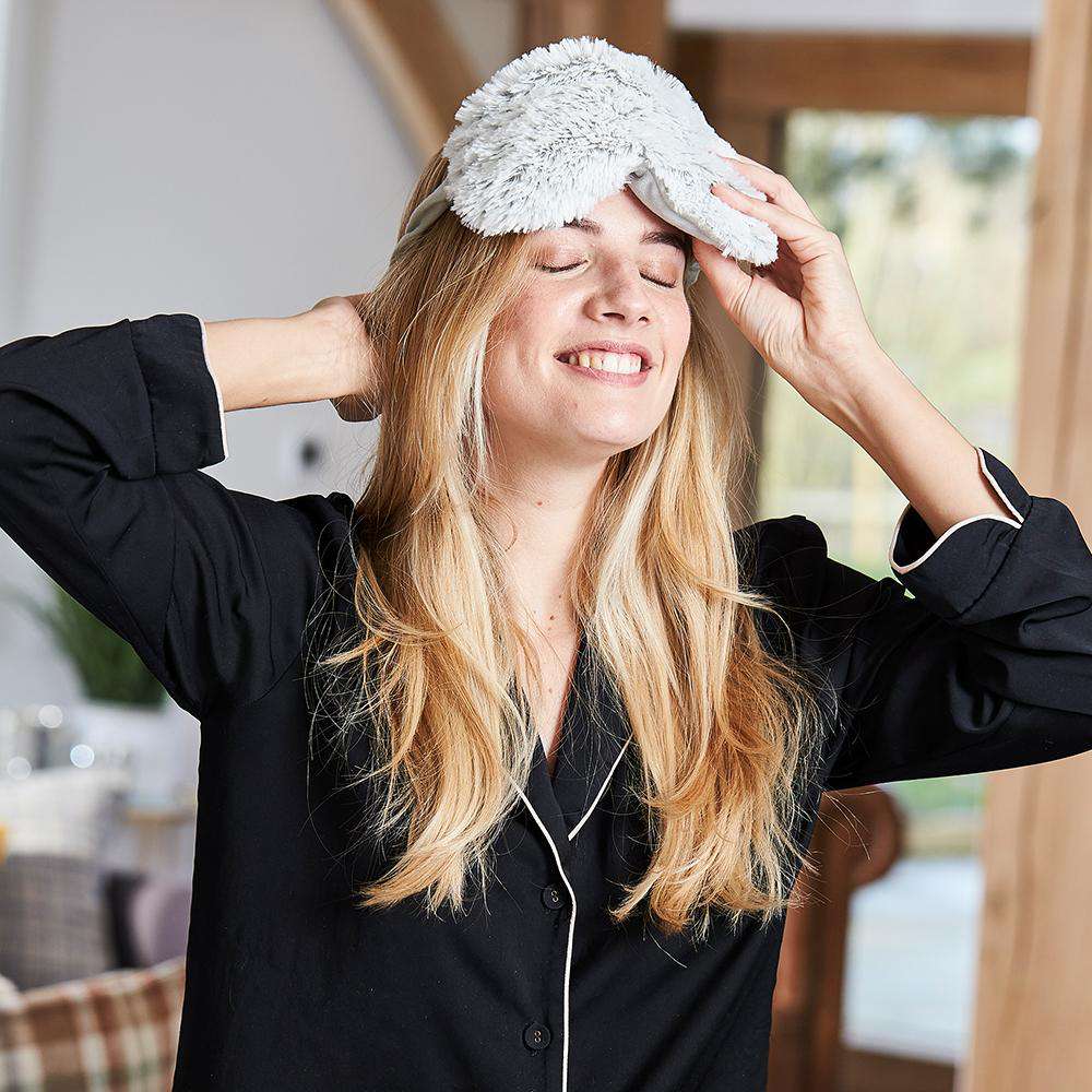 Marshmallow Gray Eye Mask Warmies - Travel Ready