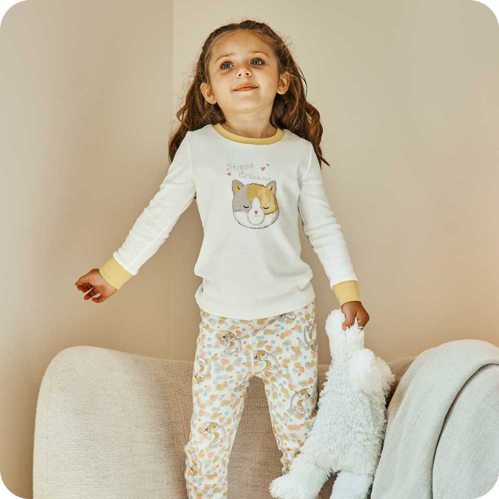 Calico Cat Long Pajamas - Essential Set