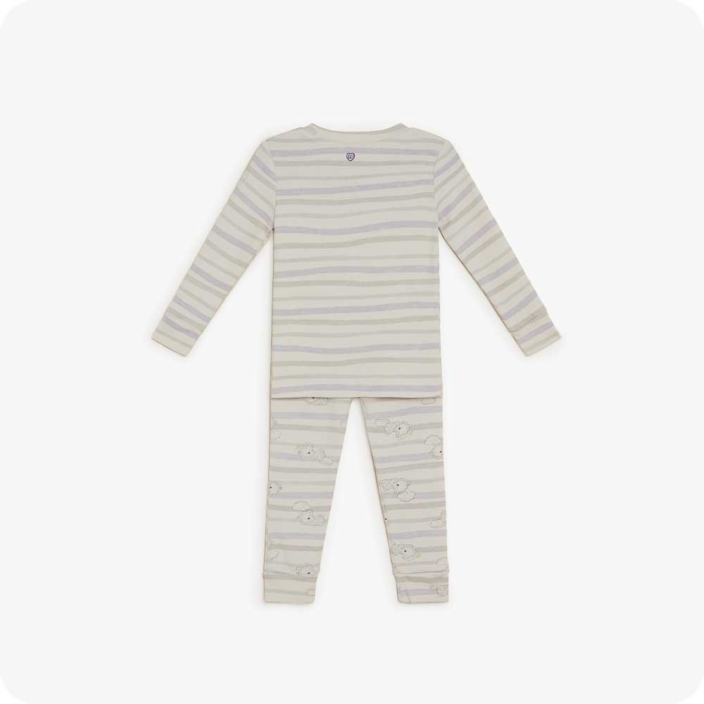 Marshmallow Bear Long Pajamas - Easy Set