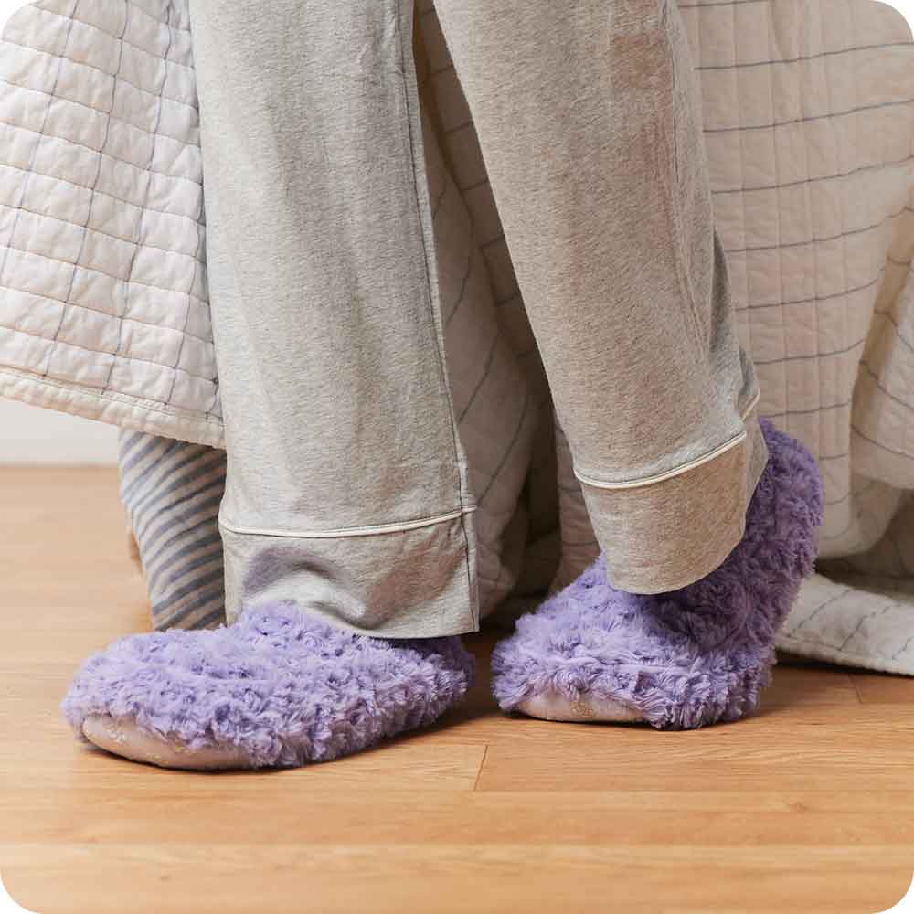 Curly Purple Slippers Warmies® - Clean Mood