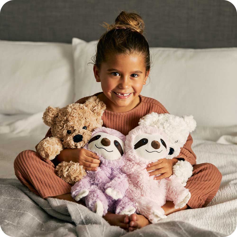 Pink Sloth Warmies - Soft Glow