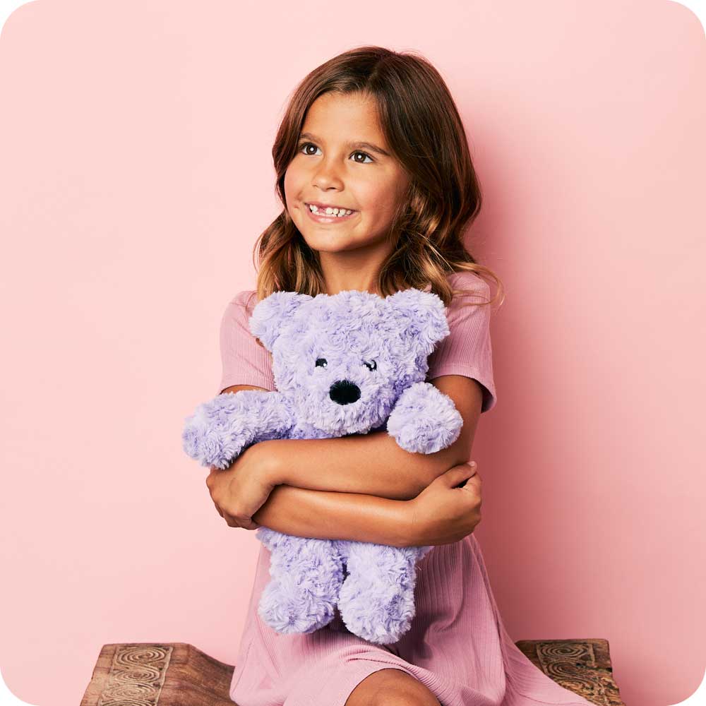 Purple Curly Bear Warmies - Bright Scent