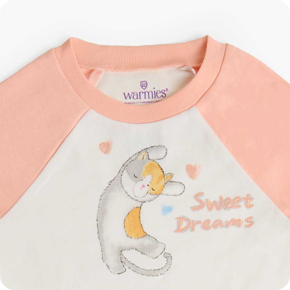 Calico Cat Shorties Pajamas - Soft Warmth