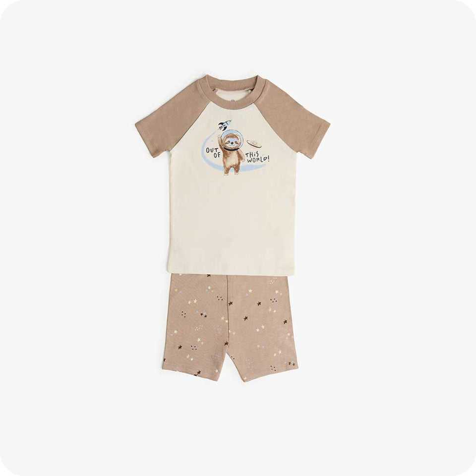 Sloth Shorties Pajamas - Rest Easy
