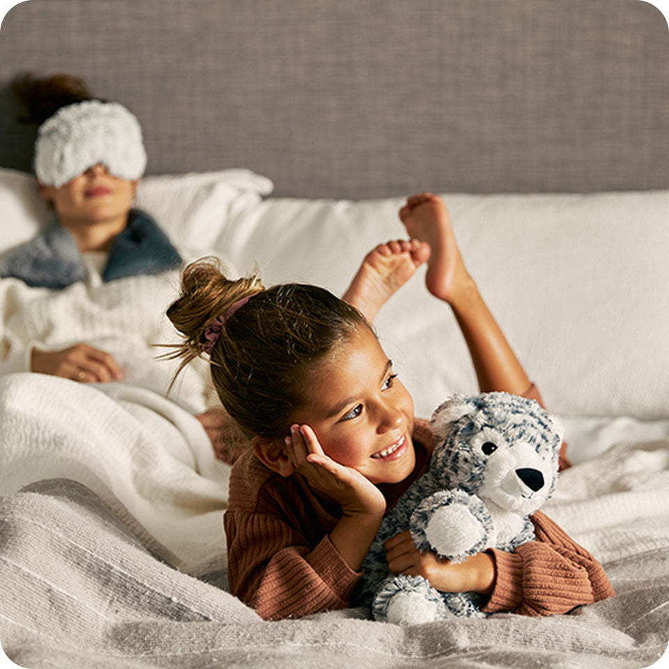 Snow Leopard Warmies - Cozy Glow